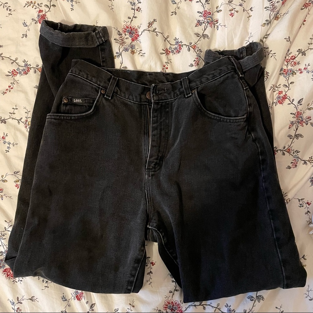 Black Lee Mom Jeans